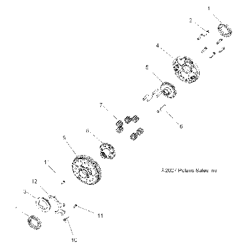 DRIVE TRAIN, DIFFERENTIAL - A08DN76FC (49ATVTRANSMISSION08SPX25)