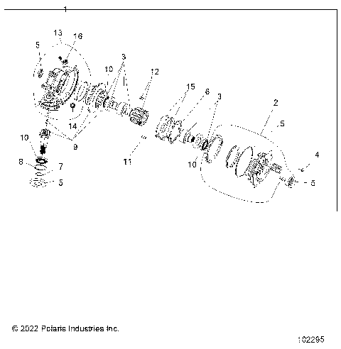 DRIVE TRAIN, FRONT GEARCASE - A24SEE57A1/A3/A6/A9/B1/B3/B6/B9 (102295)