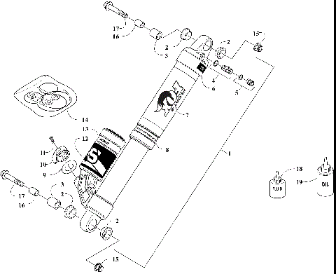 REAR SUSPENSION REAR ARM SHOCK ABSORBER [107348]