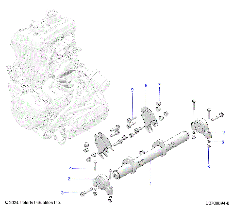ENGINE, MOUNTING & LONG BLOCK