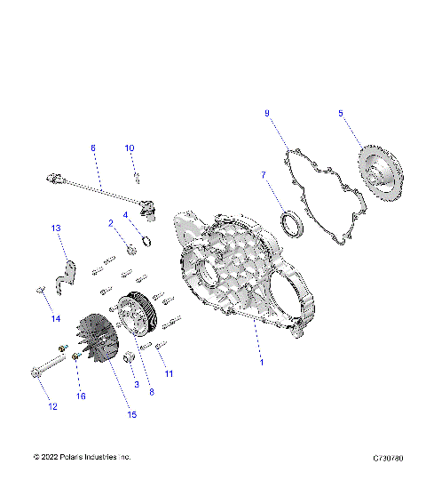 ENGINE, MAG COVER MOUNT - R25RSY99AF/BF/AK/BK/AS/BS/AL/BL/AP/BP/A9/B9 (C730780)