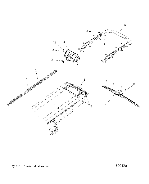 BODY, BUMPER, REAR, SNOWFLAP and TAILLIGHT COVER - S17EHP8P ALL OPTIONS (600420)