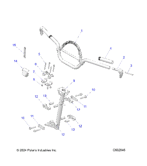STEERING, HANDLEBAR MOUNTING - S26TGG9BS/9BEL (C602846)
