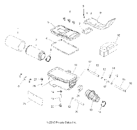 ENGINE, AIR INTAKE SYSTEM - A13MN50ET/EX (49ATVAIRBOX11SP500TR)
