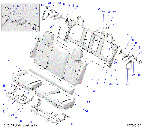 BODY, SEAT ASM., REAR