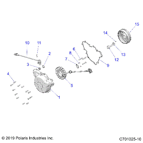 ENGINE, STATOR and COVER - Z25A5E87A5 (C701025-10)