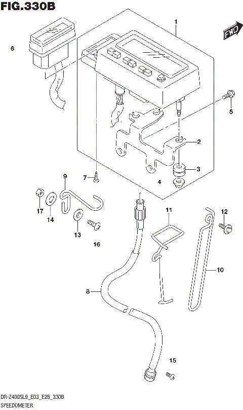 SPEEDOMETER (DR-Z400SL9 E28)
