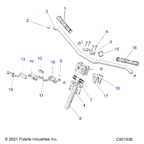 STEERING, UPPER and HANDLEBAR ASM. - S24TKL8RS (C601938)