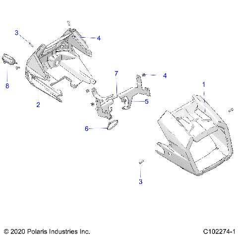 BODY, HEADLIGHT POD - A26SYE85AL (C102274-1)