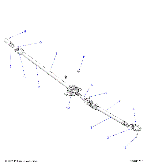 DRIVE TRAIN, FRONT PROP SHAFT - Z25A5E87A5 (C0704176-1)