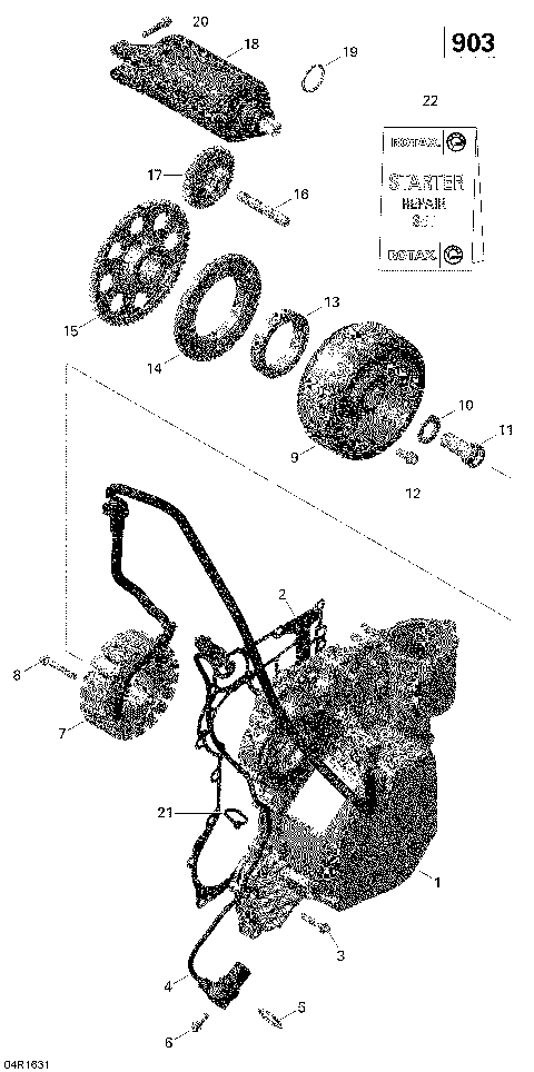 03- Magneto and Electric Starter - 900-900 HO ACE