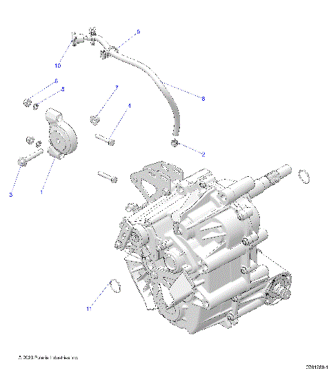 DRIVE TRAIN, MAIN GEARCASE MOUNTING -R25RSF99AY/AL (C701280-1)