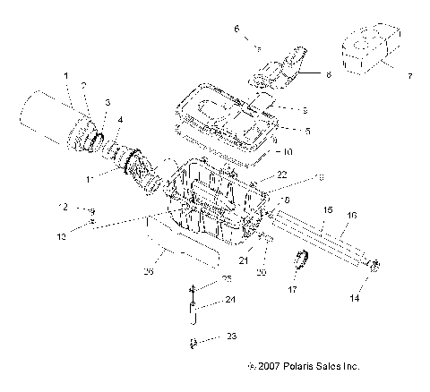 ENGINE, AIR INTAKE SYSTEM - A15S6A76FA (49ATVAIRBOX08SP800EFI)