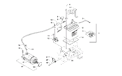 BATTERY AND STARTER MOTOR ASSEMBLY [96532]