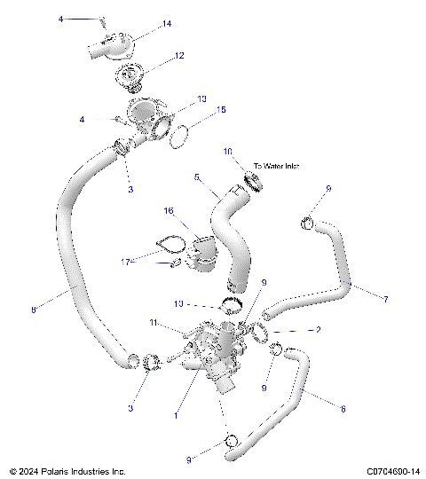 ENGINE, WATERPUMP AND BYPASS