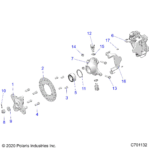 SUSPENSION, FRONT HUB - G21G4P99AM/BM (C701132)