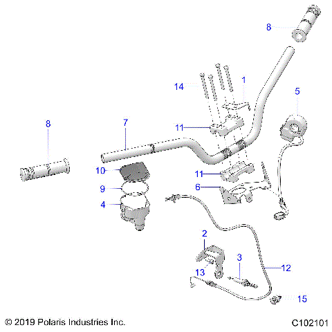 STEERING, HANDLEBARS - A23HBBO7B3/B7 (C102101)