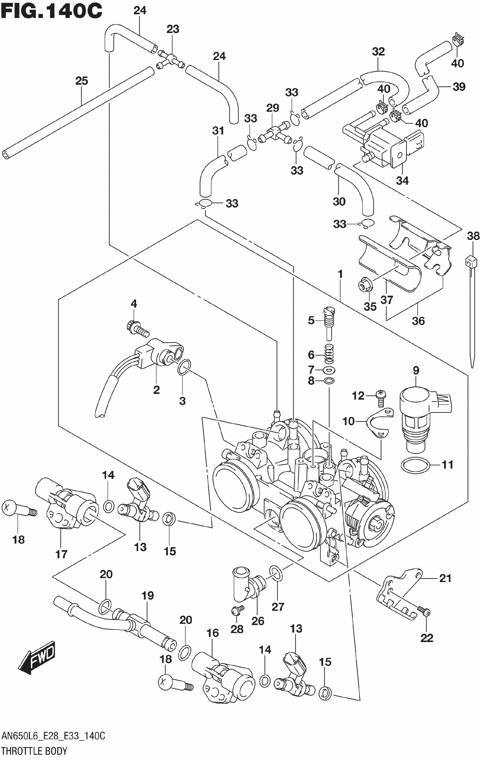 THROTTLE BODY (AN650ZL6 E33)