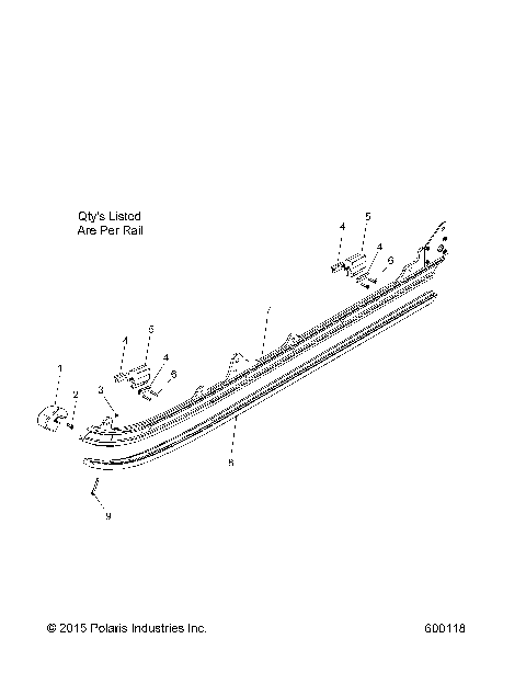 SUSPENSION, RAIL ASM. - S19SJA5BSL/BEL (600118)