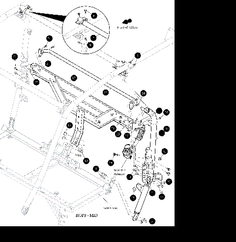 ROPS - SIDE VERTICAL BAR [302535]