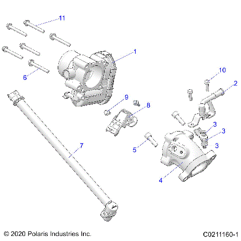 ENGINE, THROTTLE BODY and FUEL RAIL, EVAP - A20SEA57B1/B4/B7/B9 (C0211160-1)