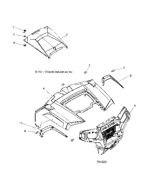 BODY, HOOD and FRONT BODY WORK - Z18VHA57B2 (701893)