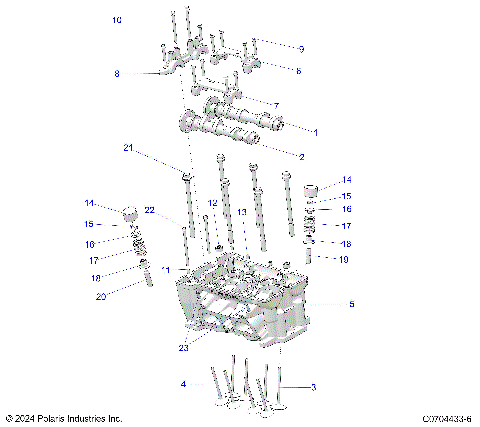 ENGINE, CYLINDER HEAD AND VALVES
