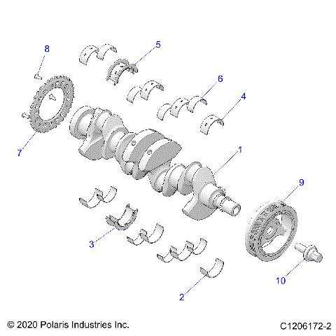 ENGINE, CRANKSHAFT AND BEARINGS - Z23RMU2KAN/BN (C1206172-2)