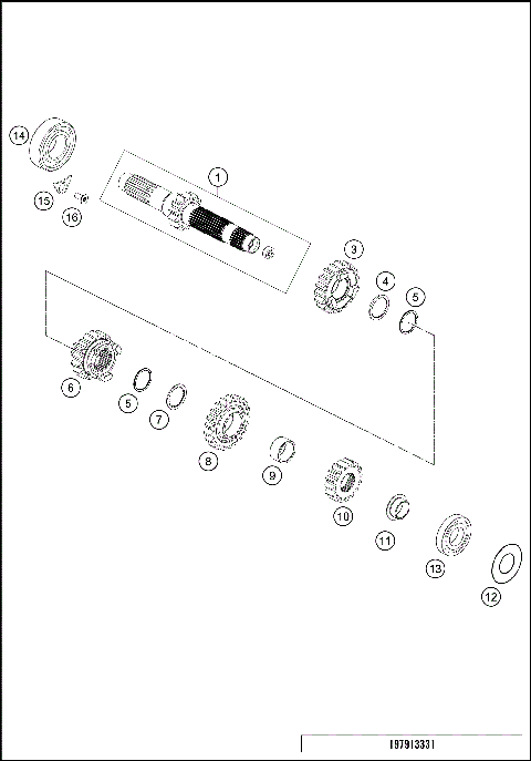 TRANSMISSION I - MAIN SHAFT
