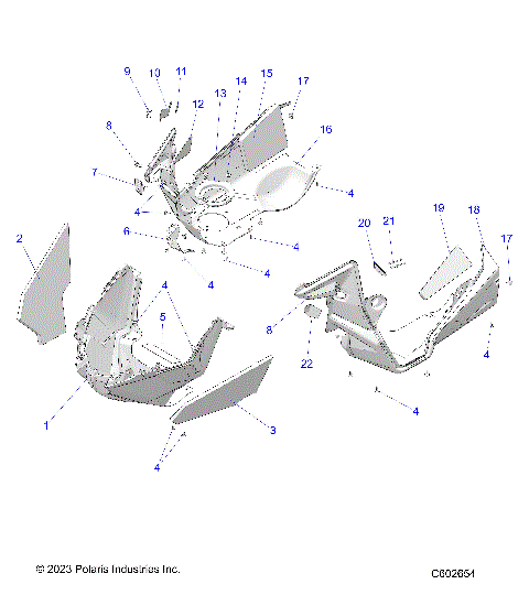 BODY, NOSEPAN ASM./FENDERS - S24TFM9BS/9BE (C602654)