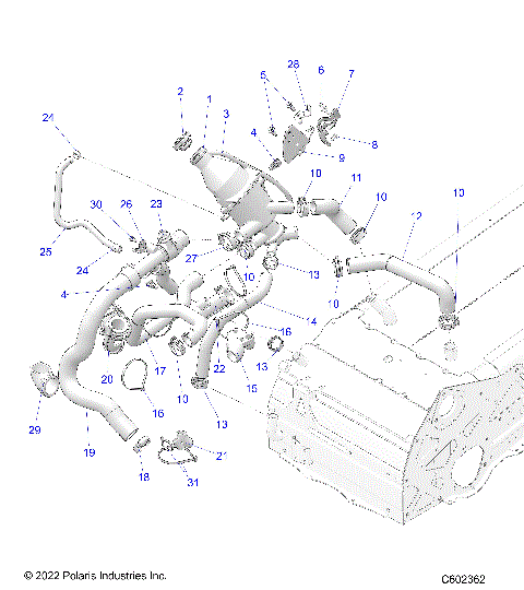 ENGINE, COOLING SYSTEM - S24TFM9BS/9BE (C602362)
