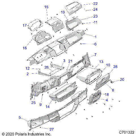 BODY, DASH - R21RRH99AC/BC (C701322)