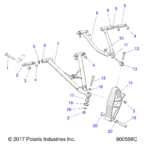 SUSPENSION, CONTROL ARMS and SPINDLE - S23FJE8PS/8PE (600598C)