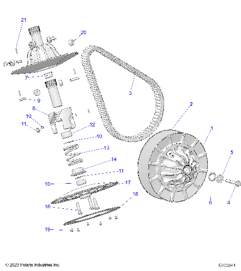 DRIVE TRAIN, SECONDARY CLUTCH - Z25NMF99A4/A5/B4/B5 (C703341)