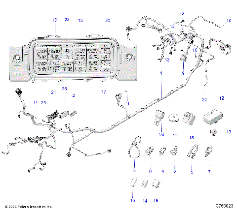 ELECTRICAL, WIRE HARNESSES, CHASSIS - G25G4E99 (C760023)