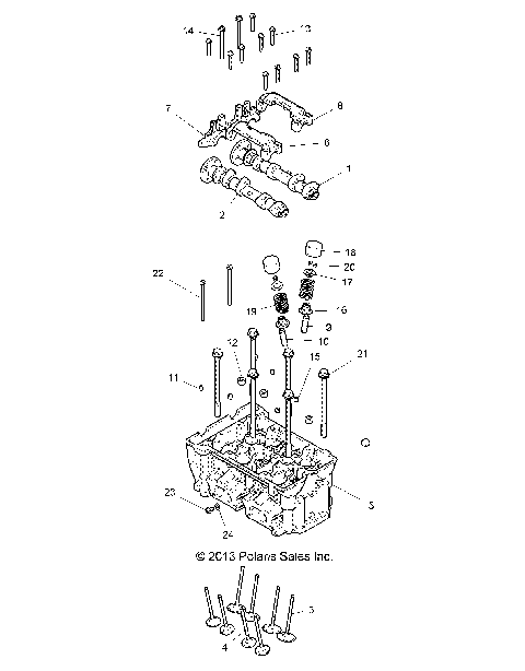 ENGINE, CYLINDER HEAD AND VALVES - Z16VDE99FM/NM (49RGRVALVE14RZR1000)