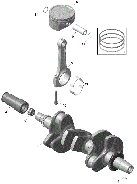 01- ROTAX - Crankshaft and Pistons