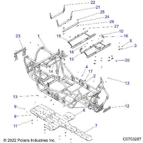 CHASSIS, MAIN FRAME AND SKID PLATES - Z23N4K99A/99B (C0703287)
