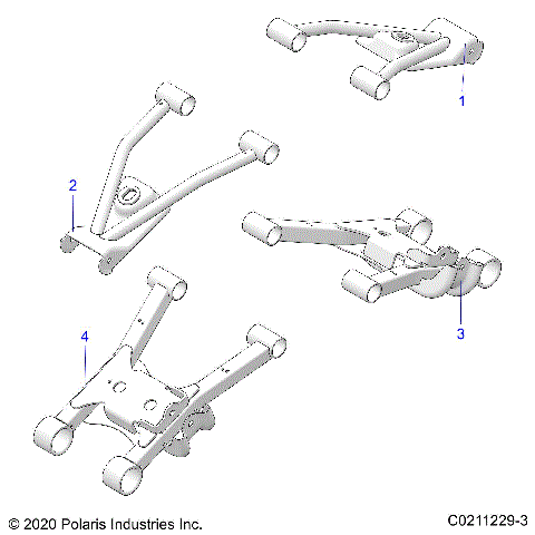 SUSPENSION, REAR CONTROL ARMS - A21SEK57AG/BG (C0211229-3)