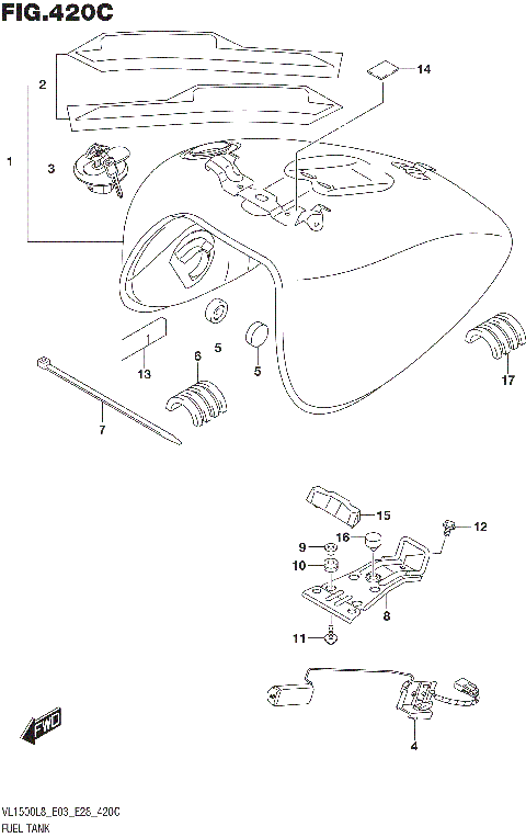 FUEL TANK (VL1500BL8 E33)