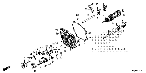 SHIFT DRUM@SHIFT FORK
