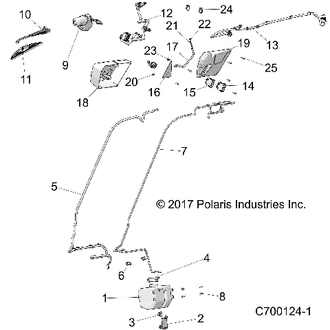 BODY, ASM WATER BOTTLE PUMP AND WIPER KIT - R18RRU99AS/BS (C700124-1)