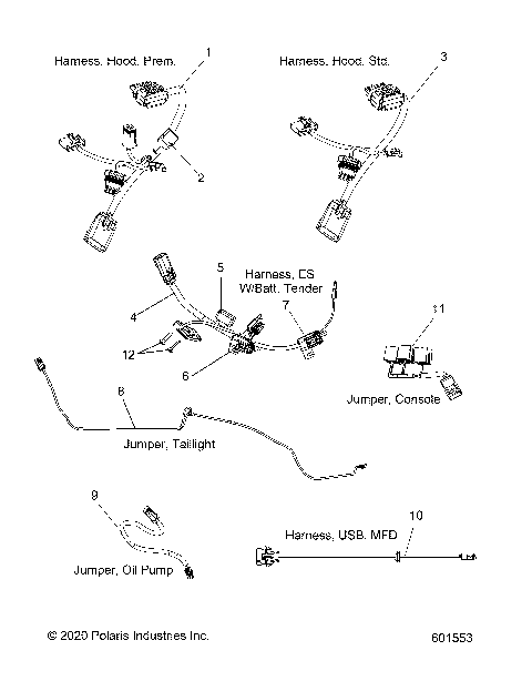 ELECTRICAL, JUMPERS/WIRE HARNESS - S21EHK8RC ALL OPTIONS (601553)