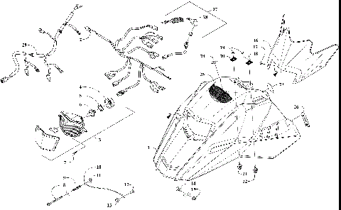 HOOD, HEADLIGHT, AND WINDSHIELD ASSEMBLY [108178]