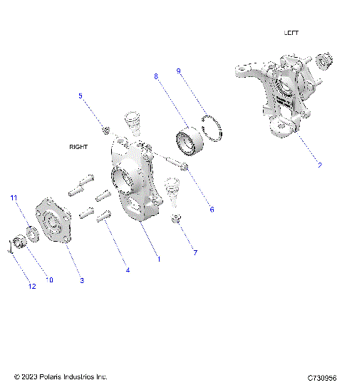 SUSPENSION, FRONT HUB - R25X6W1RB9/BD/BM (C730956)