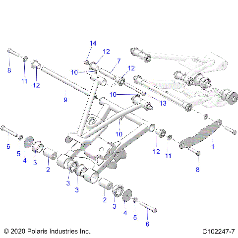 SUSPENSION, REAR CONTROL ARM MOUNTING - A23S6E57F1/FK (C102247-7)