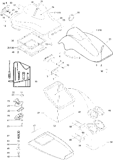 09- Storage Compartment, Front Sportster