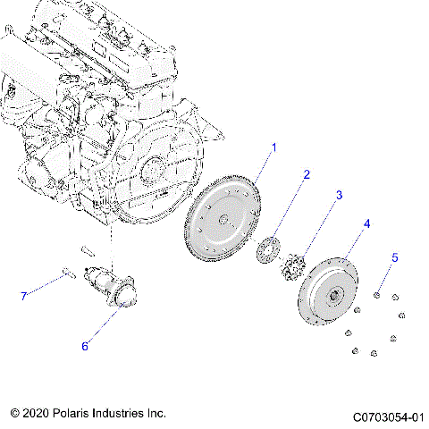 ENGINE, STARTER, FLYWHEEL AND RELATED - Z23RMU2KAN/BN (C0703054-01)