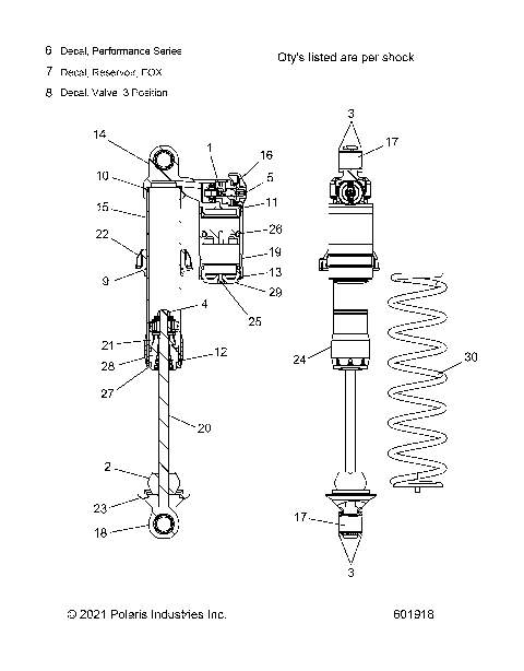SUSPENSION, SHOCK, IFS - S24TDP6RS (601918)