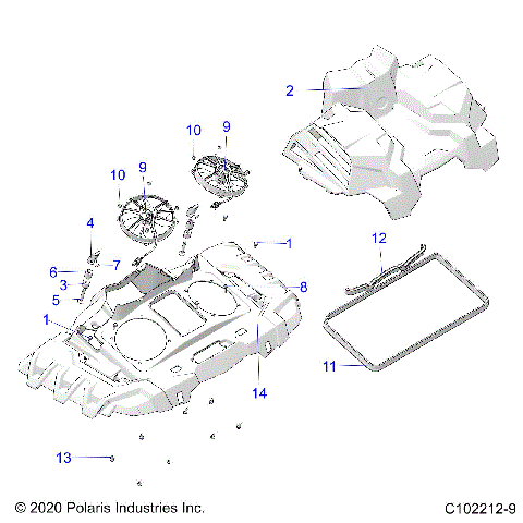 ENGINE, COOLING SYSTEM, FANS AND SHROUDS - A26SXM95AR (C102212-9)